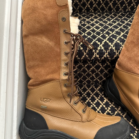 UGGS ADIRONDACK TALL CHESTNUT SUEDE LACE UP BOOT - Picture 2 of 7